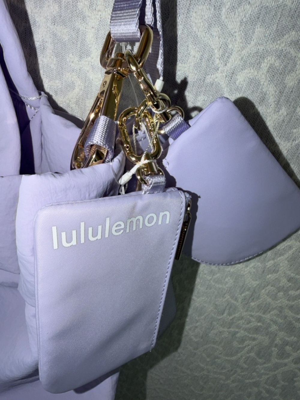 lululemon athletica Lavender Dual Pouch Wristlet Key Card Pouch Set w.Strap NWT - Picture 10 of 10